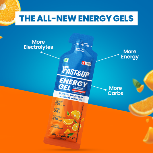 Fast&Up Energy Gel - Caffeinated - Orange Blast