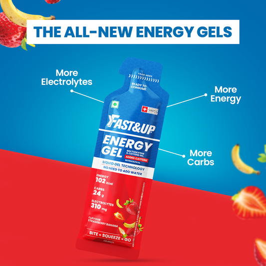 Fast&Up Energy Gel - Caffeinated - Strawberry Banana