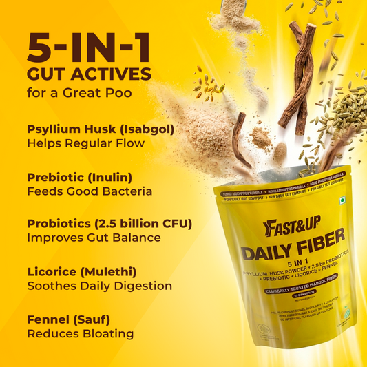 Fast&Up Daily Fiber for Everyday Gut Comfort - Lime & Lemon