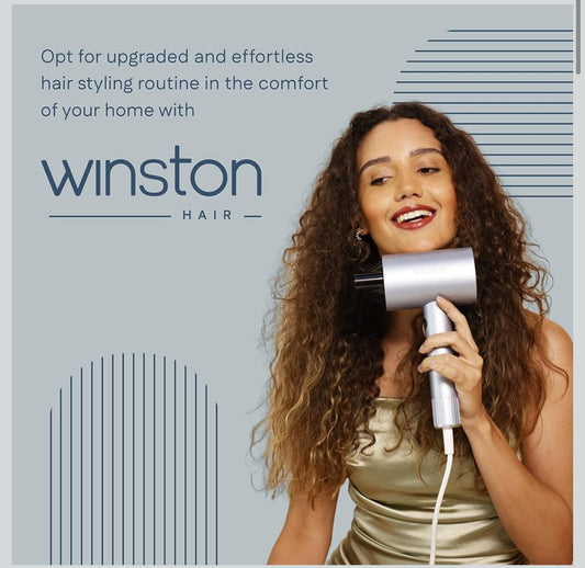 Winston Digital Smart Ionic Hair Dryer with 2000W High-Performance Motor for Fast Drying, LED Display, Dual Speed and Heat Controls | Lightweight and Easy to Use | Suitable for All Hair Types