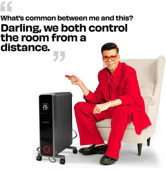 NUUK HÖT BLOX Smart Oil Filled Radiator Heater | 2200W Power | App & Remote Control | 4 Heating Modes | Fast & Energy-Efficient Home Heating