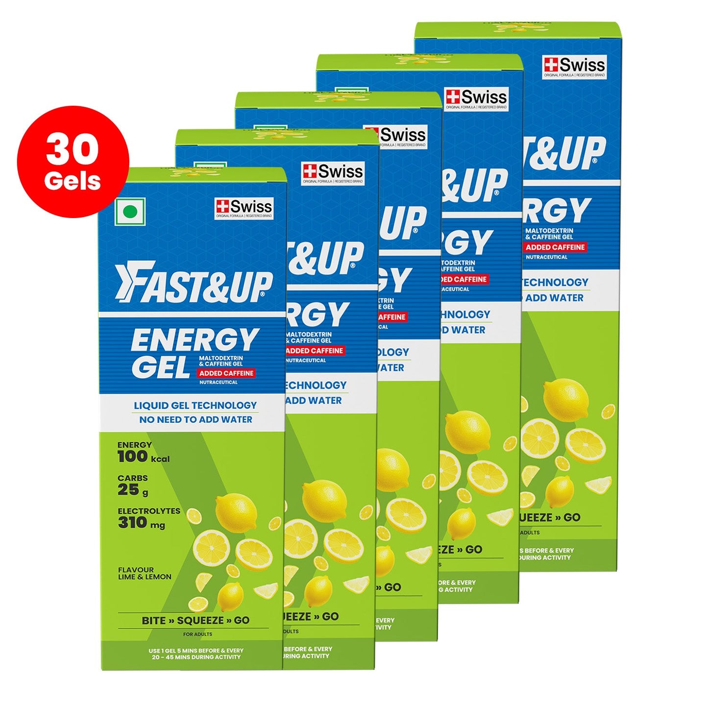 Fast&Up Energy Gel Caffeinated - Lime and Lemon