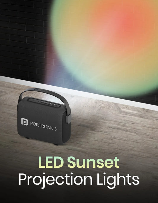 Portonics Resonate 2
14W Bluetooth Speaker | Upto 5 Hour Playtime | LED Projection Light | Type C Fast Charging