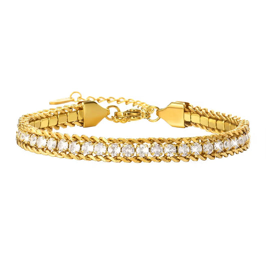 HERMOSA ACCESSORIESS
Diamond Tennis Bracelet Artificial Jewellery