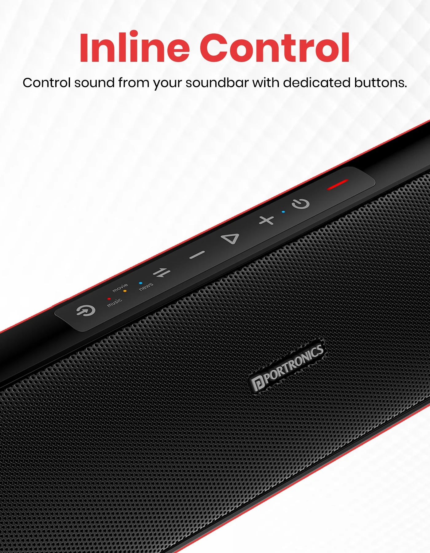 Portonics Pure Sound Pro X
Wired Subwoofer for Deep Bass | 2.1 Channel | 3 EQ Modes | Sleek Remote Control