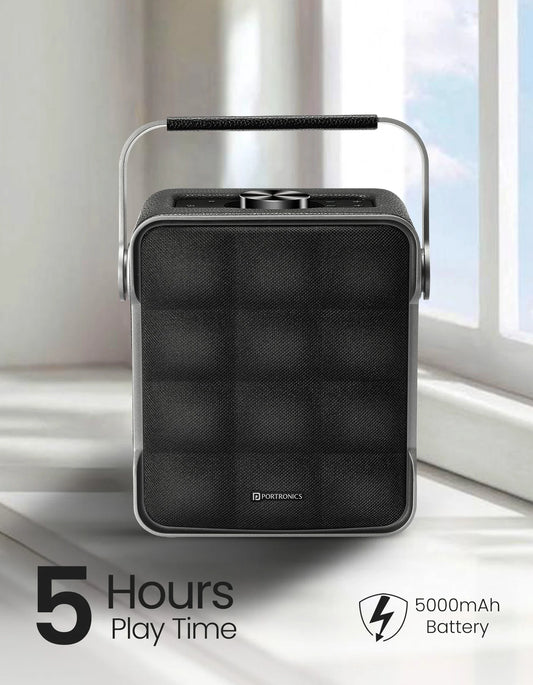 Portonics Harmony II
60W HD Sound | Bass Boost Technology | Up to 6 Hours Playback | Type C Charging | Grey
