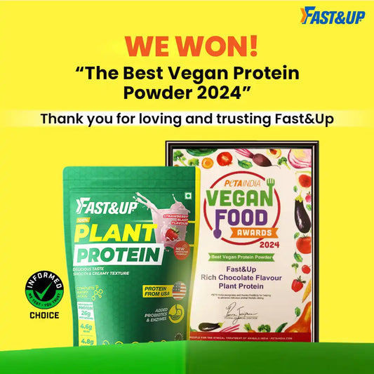 Fast&Up Plant Protein - Strawberry Blast - 25 Servings