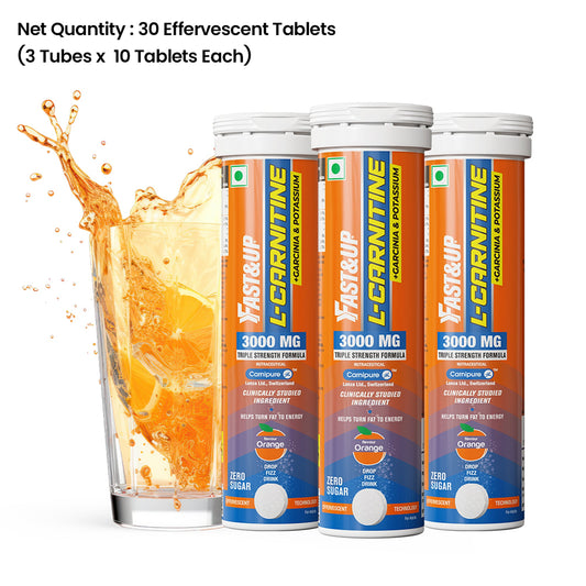 Fast&Up L-Carnitine 3000mg for Weight Loss - Orange