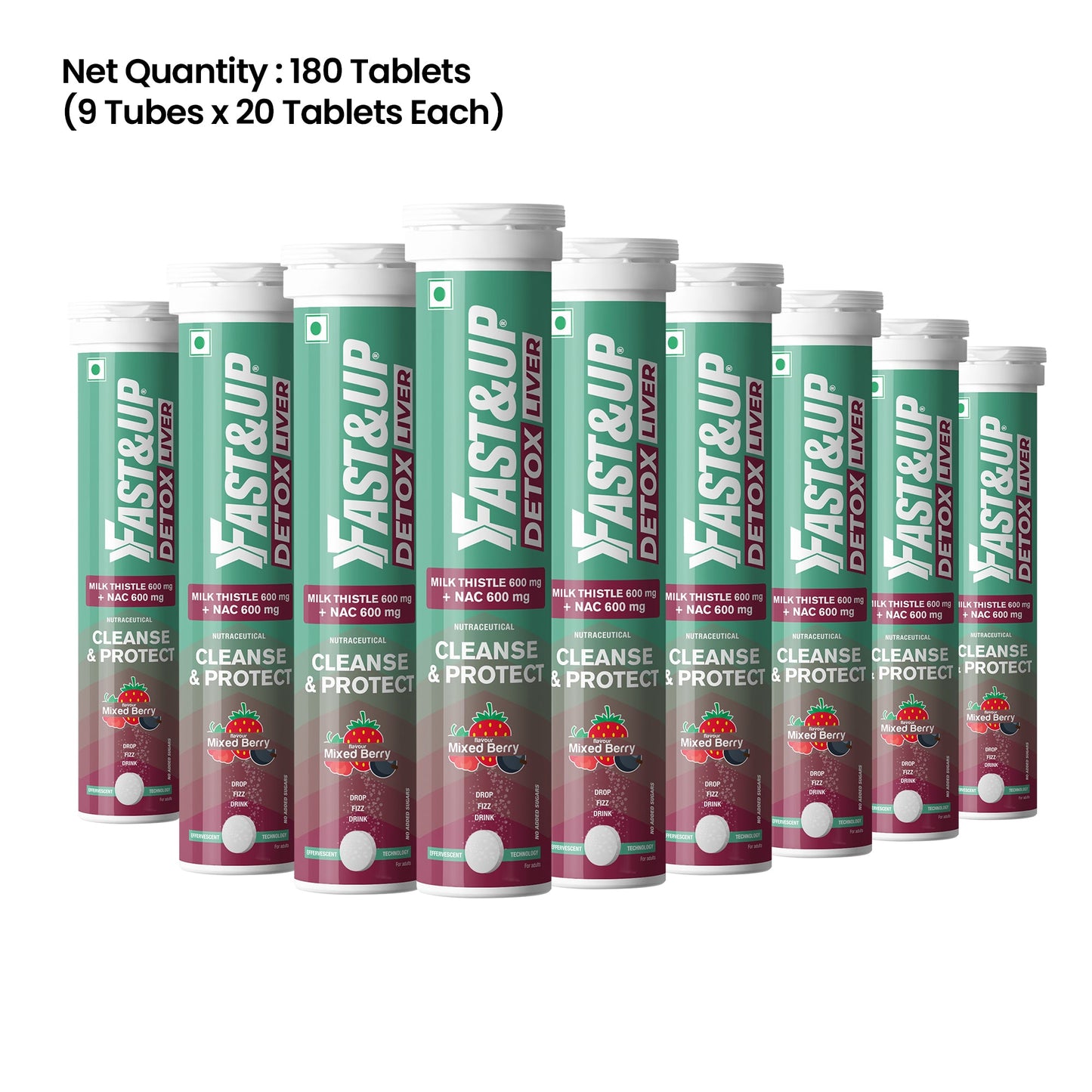 Fast&Up Daily Liver Cleanser with Milk Thistle + NAC - Mixed Berry