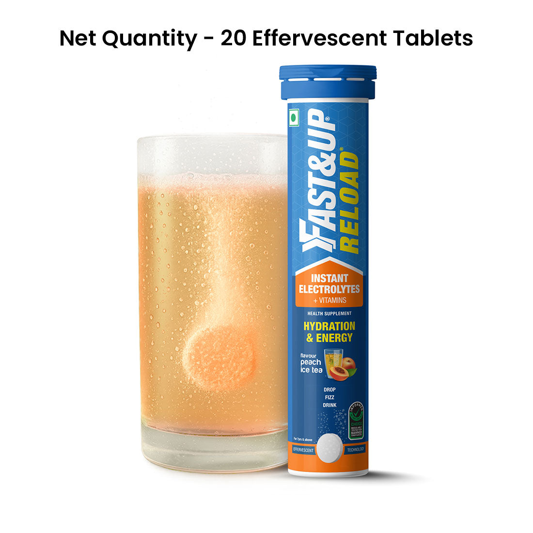 Fast&Up Reload Low Sugar Instant Hydration Drink - Peach Iced Tea