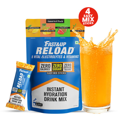 Fast&Up Reload Zero Sugar Instant Hydration Sticks - Assorted 4's