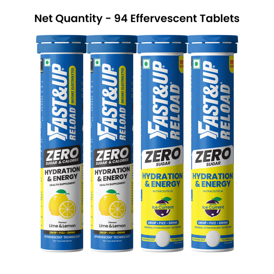 Fast&Up Reload Zero Sugar Instant Hydration Drink - Assorted Pack of 4