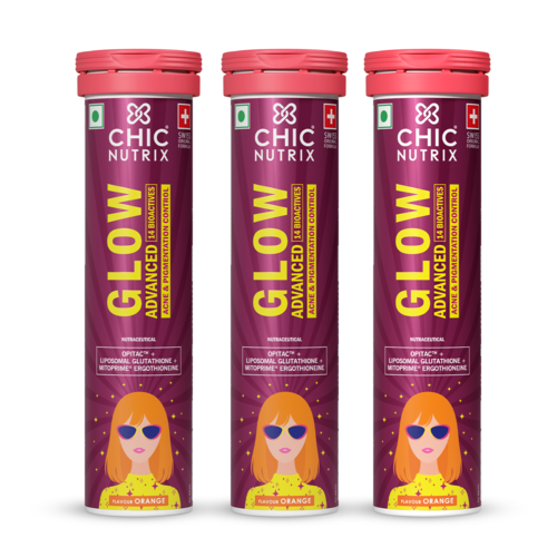 Fast&Up Chicnutrix Glow Advanced – Liposomal Glutathione, Ergothioneine & Strong Antioxidant Formula for Uneven Skin Tone