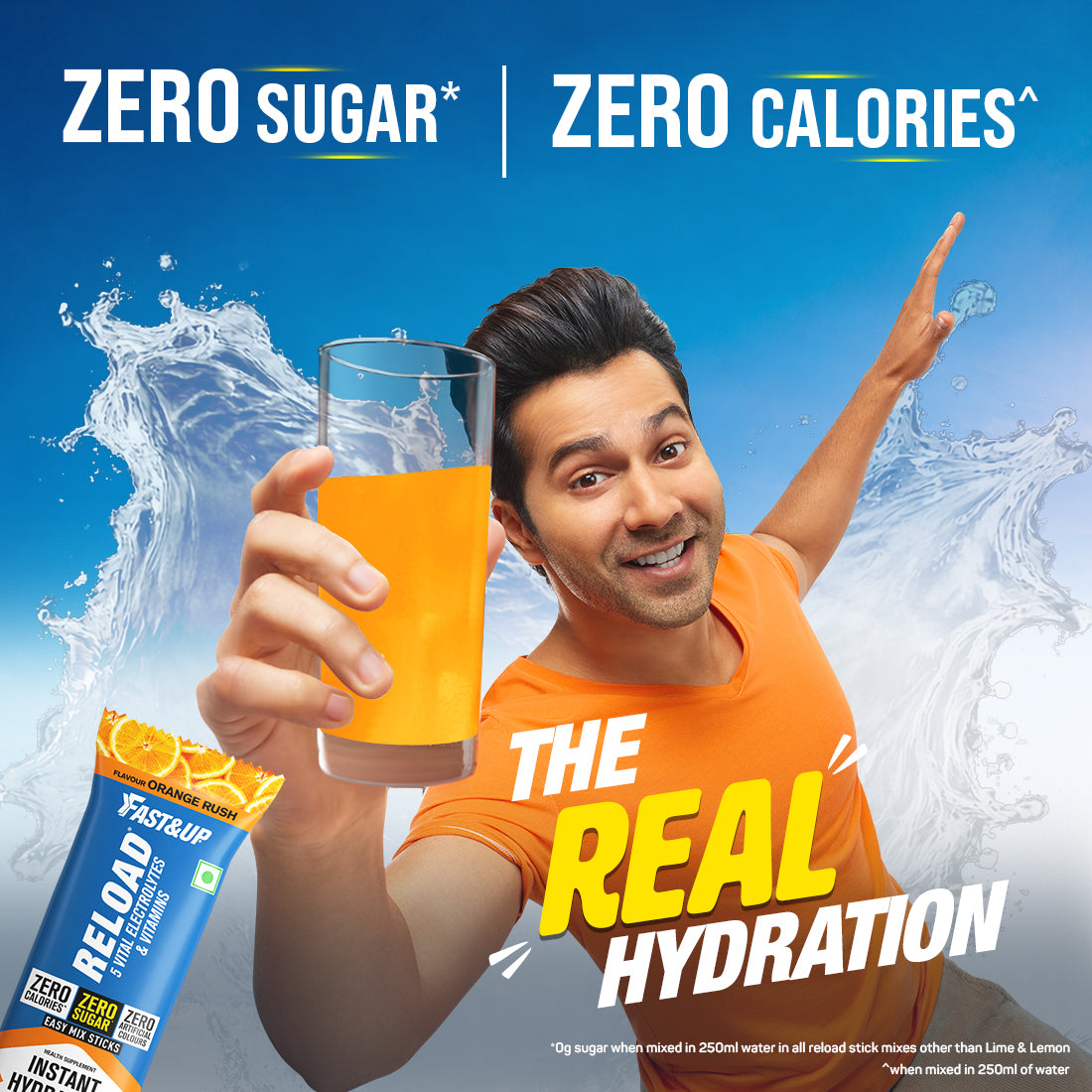 Fast&Up Reload Zero Sugar Instant Hydration Sticks - Assorted 4's
