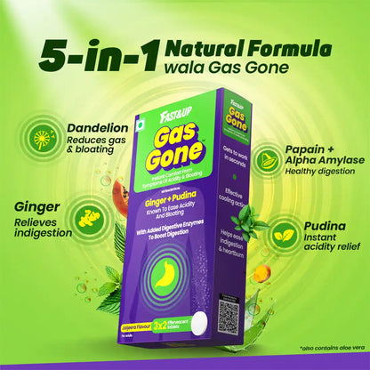Fast&Up Gas Gone | Rapid Relief from Acidity - Jaljeera