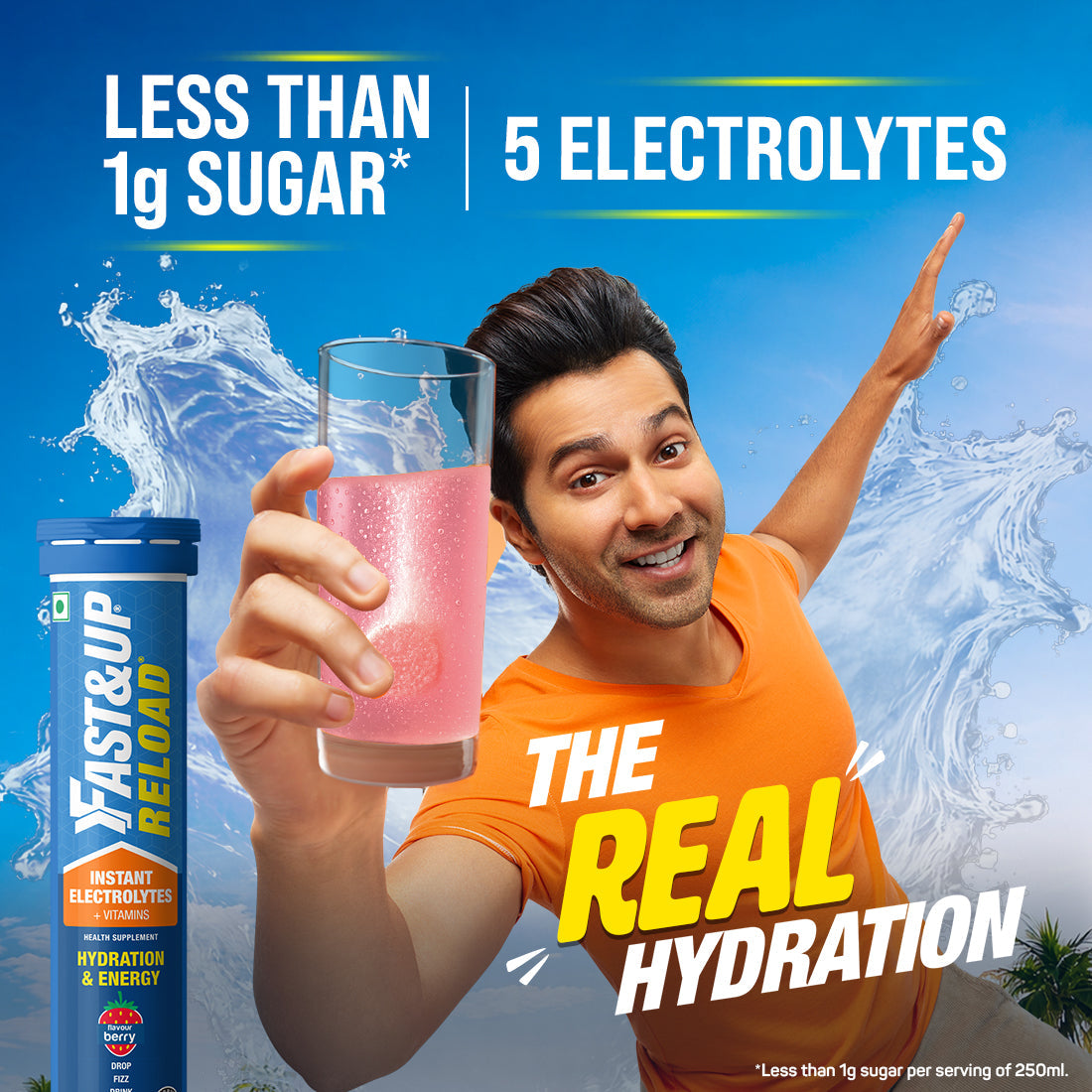 Fast&Up Reload - Low Sugar Instant Hydration Drink - Berry
