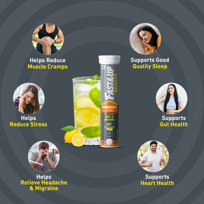 Fast&Up Daily Magnesium for Sleep, Stress & Muscle Recovery - Lime & Lemon