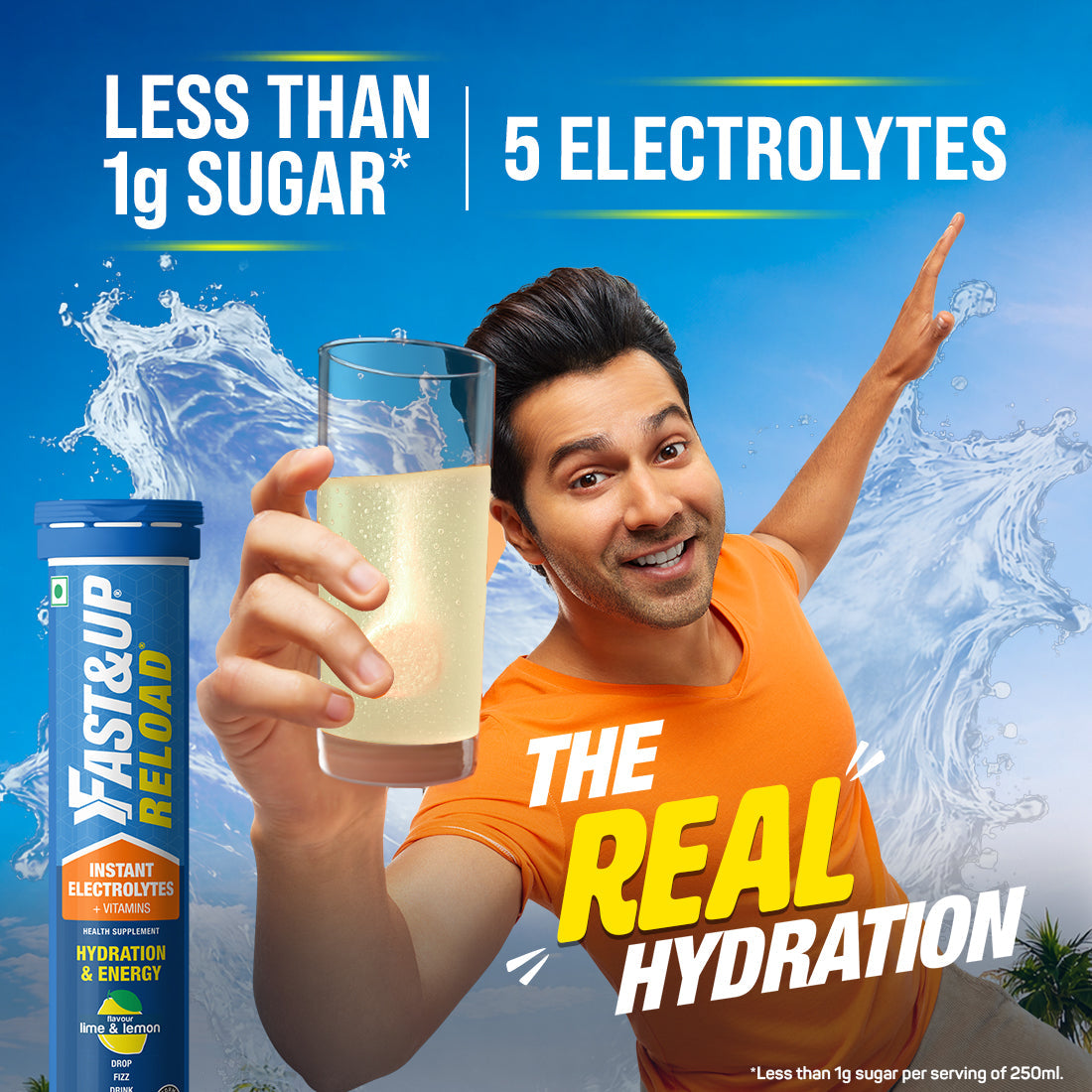 Fast&Up Reload Low Sugar Instant Hydration Drink - Lime & Lemon