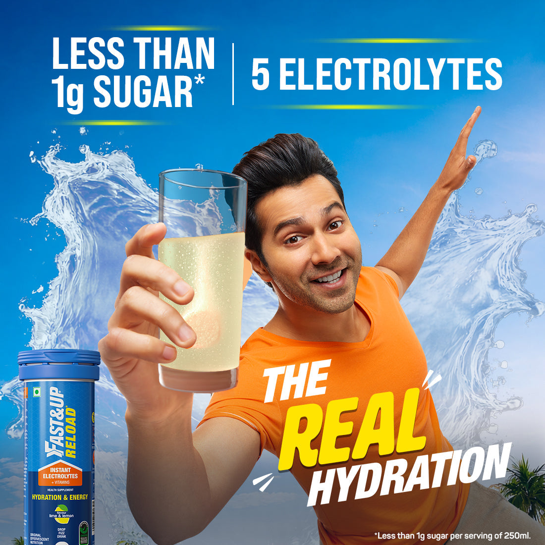 Fast&Up Reload Low Sugar Instant Hydration Drink - Lime & Lemon