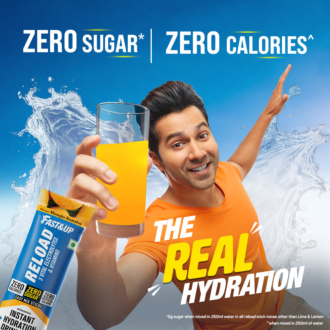 Fast&Up Reload Zero Sugar Instant Hydration Sticks- Mango Samba