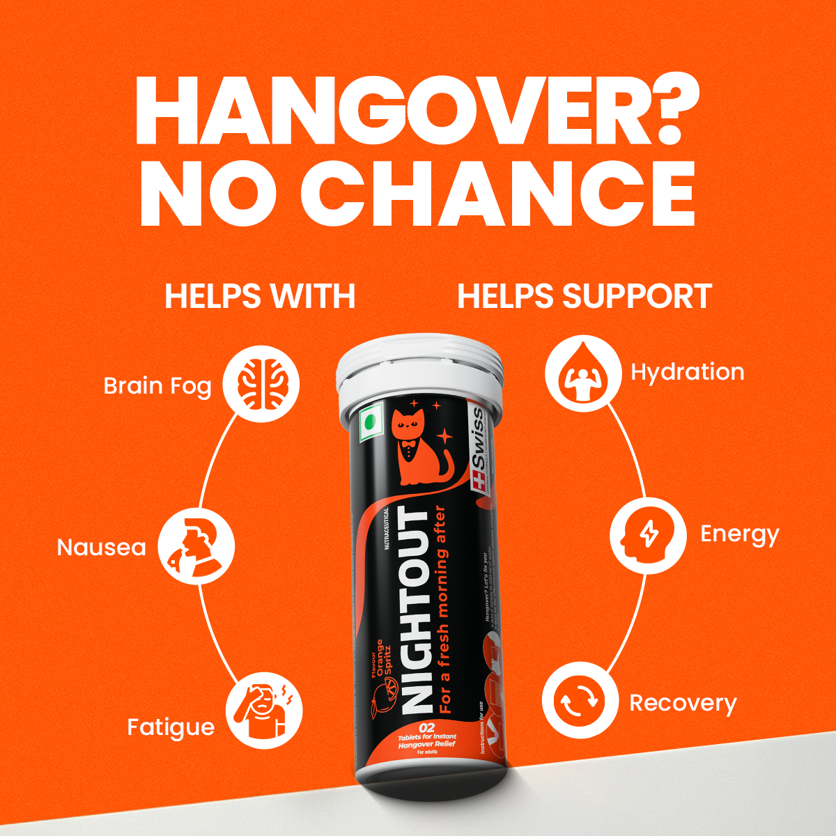 Fast&Up NightOut Instant Hangover Relief- Orange Spritz