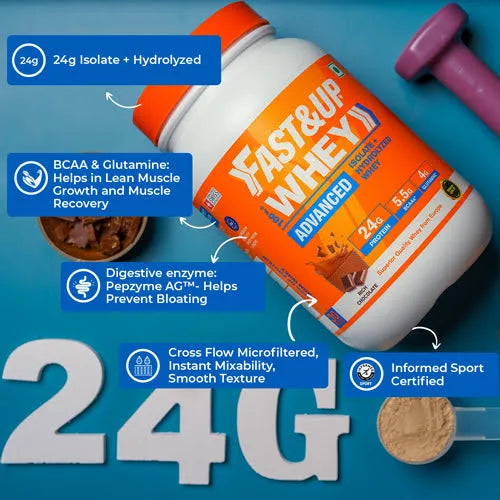Fast&Up Whey Advanced - Isolate + Hydrolyzed Whey - Rich Chocolate