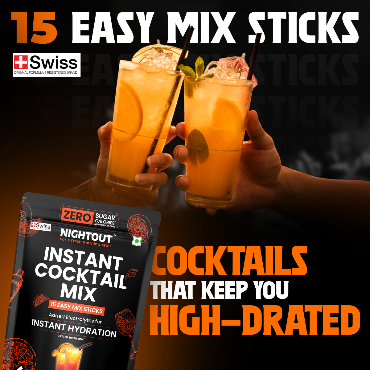 Fast&Up Instant Cocktail Mix – Orange Screwdriver
