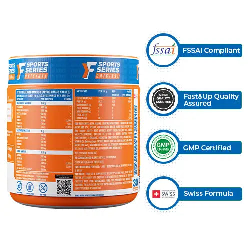 Fast&Up Pre Workout - Orange Flavour - 30 Servings