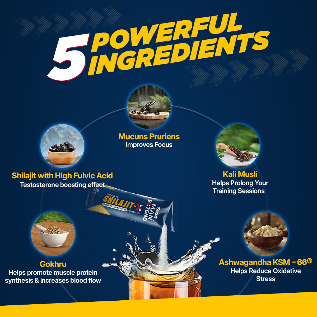 Fast&Up Shilajit X- With 5 Potent Ingredients for Strength and Stamina - Kesar Badam