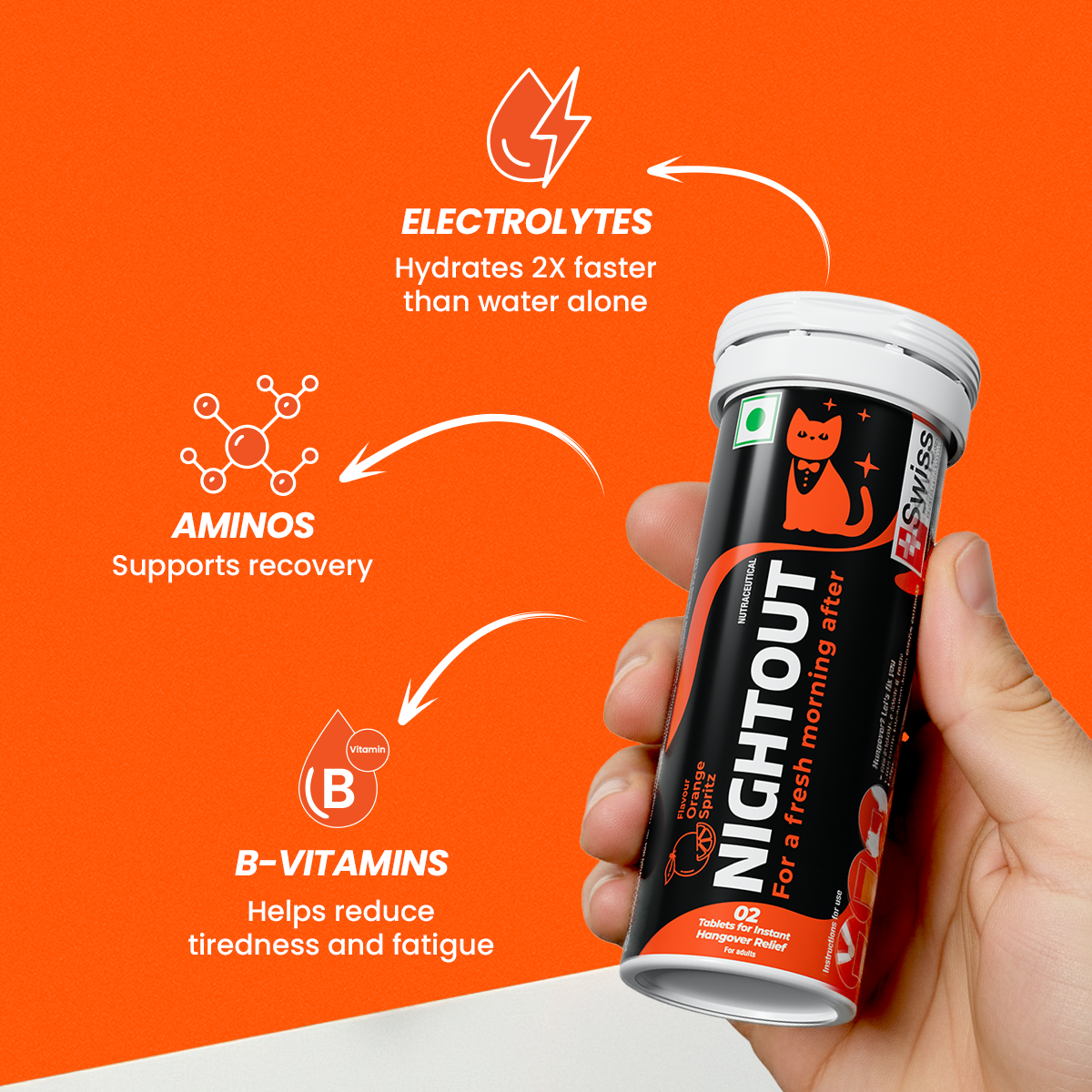 Fast&Up NightOut Instant Hangover Relief- Orange Spritz
