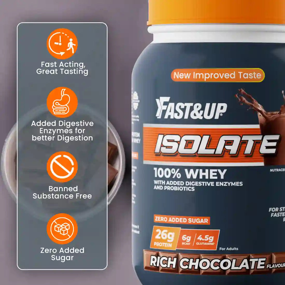 Fast&Up Whey Isolate - Rich Chocolate - 30 Servings