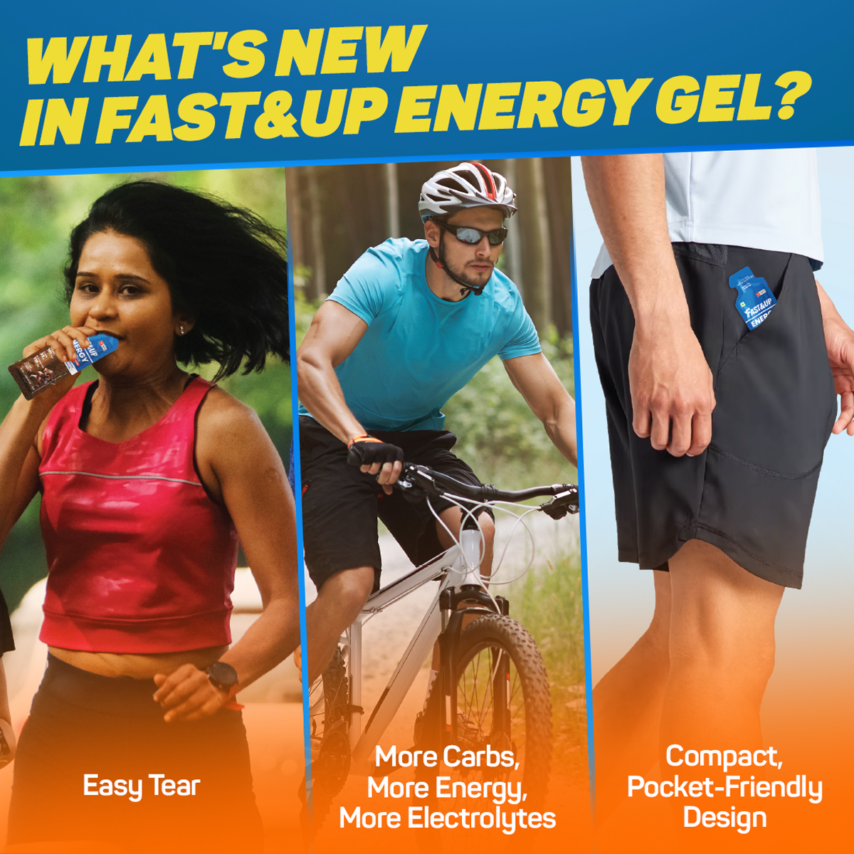 Fast&Up Energy Gel - Caffeinated - Orange Blast