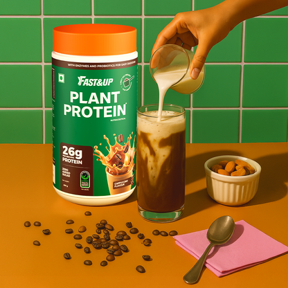 Fast&Up Plant Protein - Cappuccino - 1kg (Pack of 2)