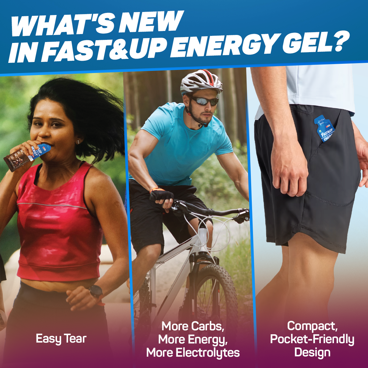 Fast&Up Energy Gel - Caffeinated - Mixed Berry