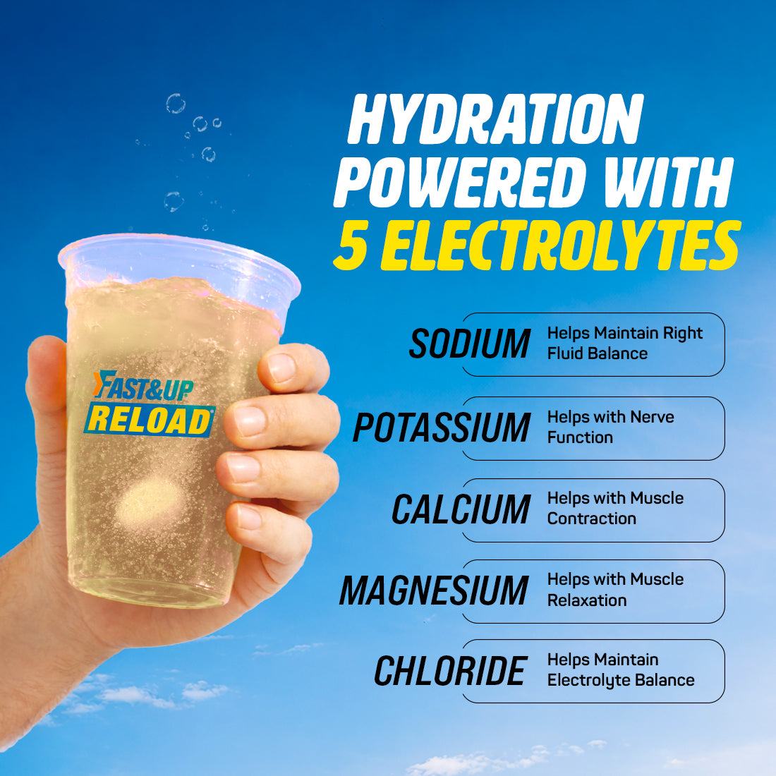 Fast&Up Reload Low Sugar Instant Hydration Drink - Lime & Lemon
