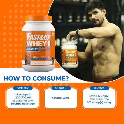 Fast&Up Whey Advanced - Isolate + Hydrolyzed Whey - Rich Chocolate