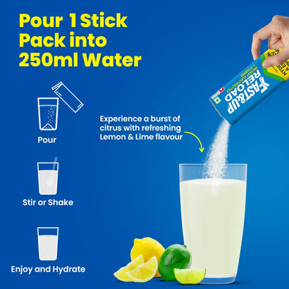 Fast&Up Reload - Low Sugar Instant Hydration Sticks - Lime & Lemon