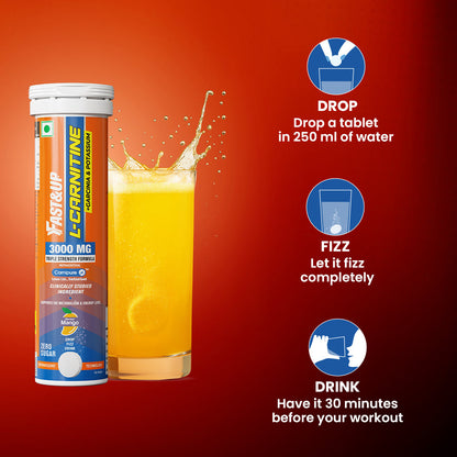 Fast&Up L-Carnitine 3000mg for Weight Loss - Mango