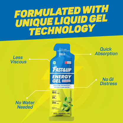 Fast&Up Energy Gel - Non Caffeinated - Zesty Lemon
