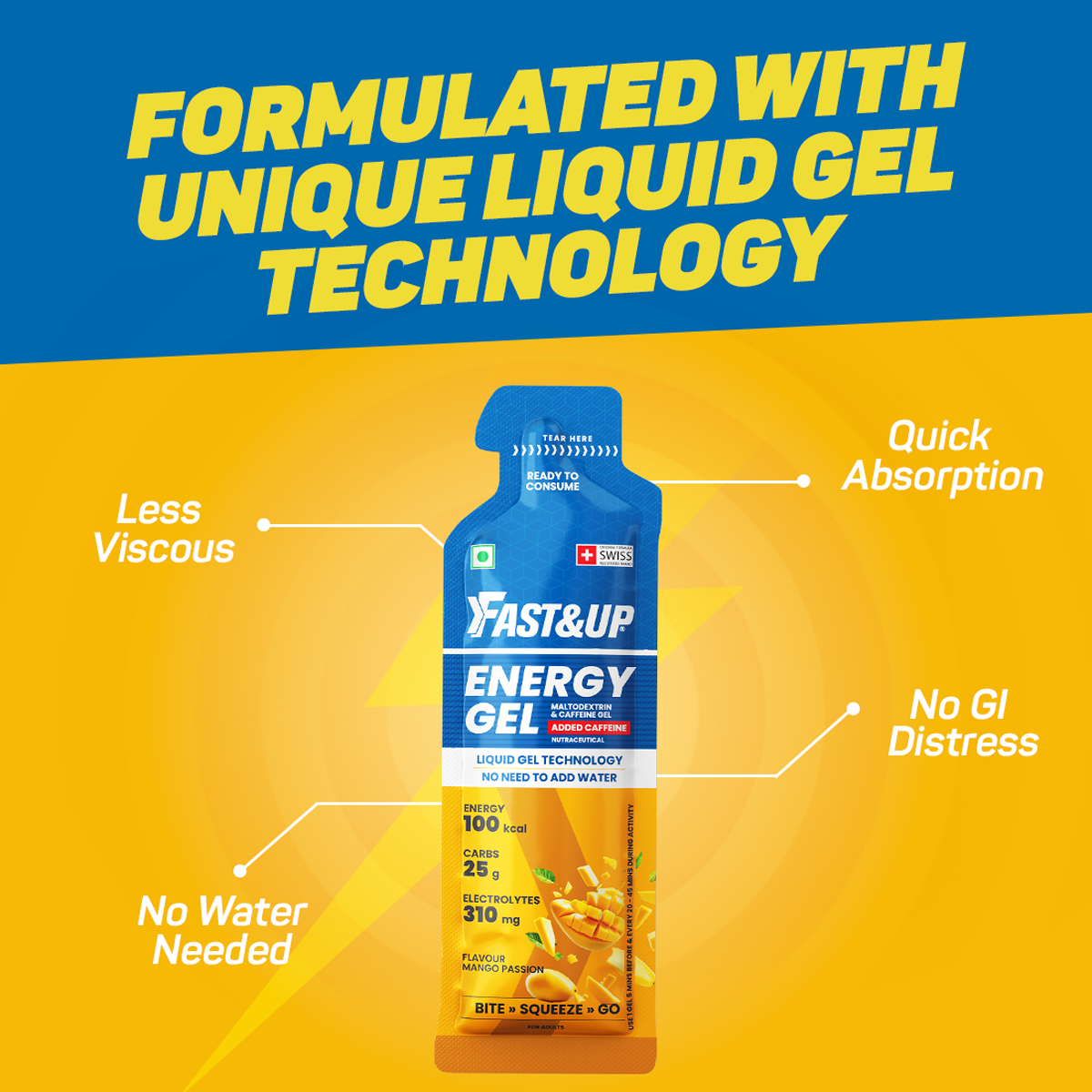 Fast&Up Lean Body + Energy Gel | Mango