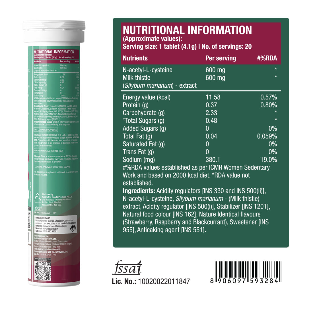 Fast&Up Daily Liver Cleanser with Milk Thistle + NAC