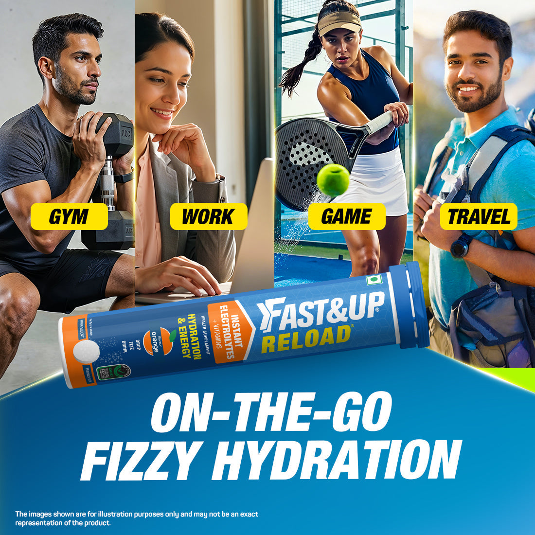 Fast&Up Reload Assorted 3's- Lime and Lemon + Orange + Cola