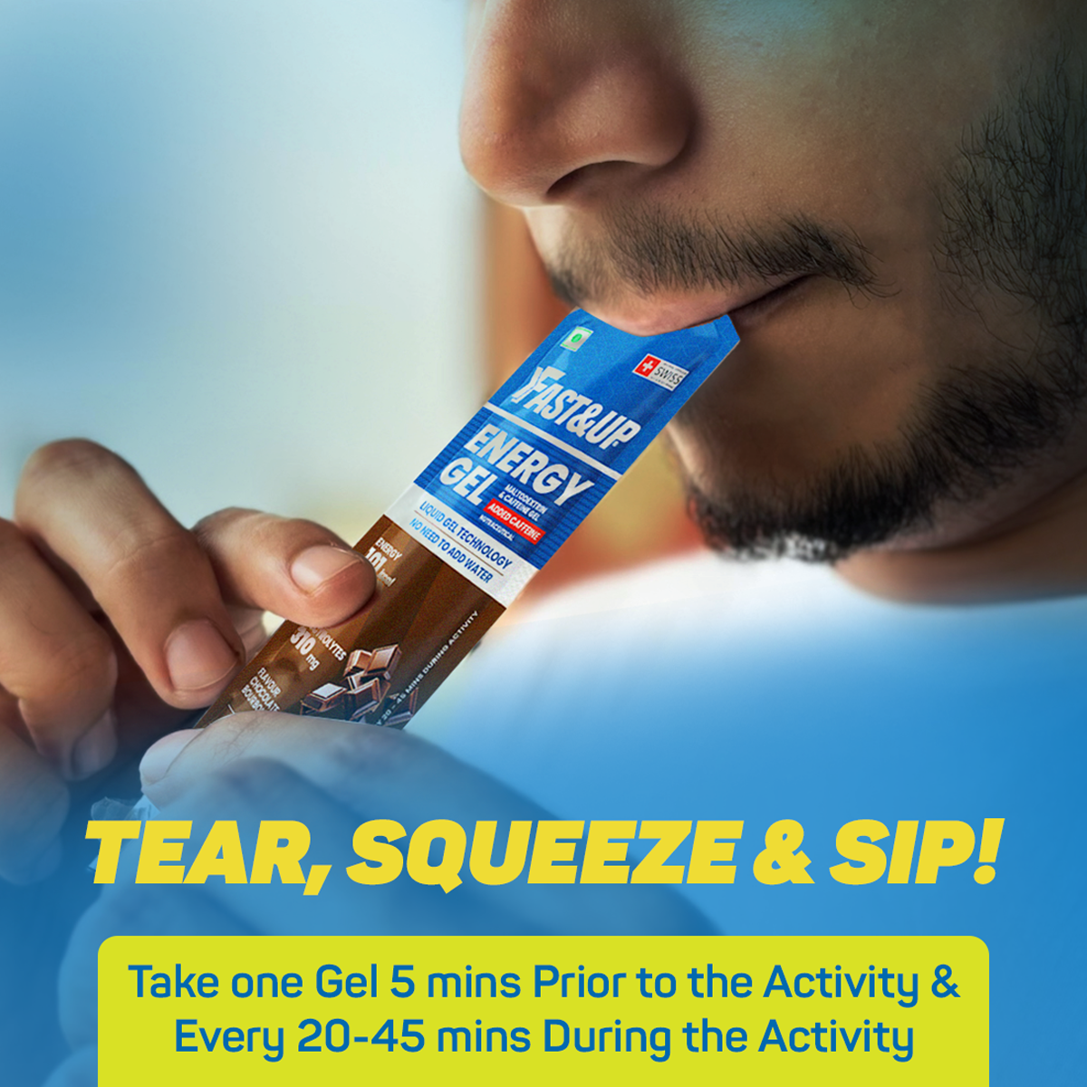 Fast&Up Energy Gel - Non Caffeinated - Zesty Lemon