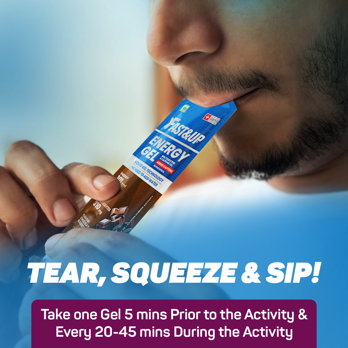Fast&Up Energy Gel - Caffeinated - Mixed Berry