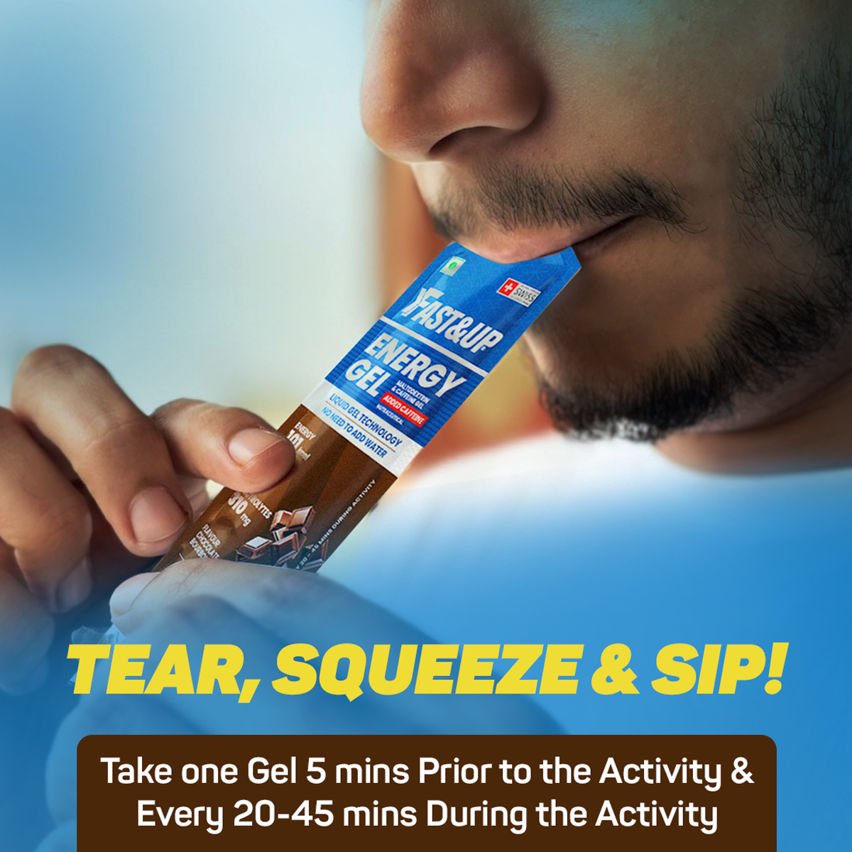Fast&Up Energy Gel - Caffeinated - Chocolate Bourbon