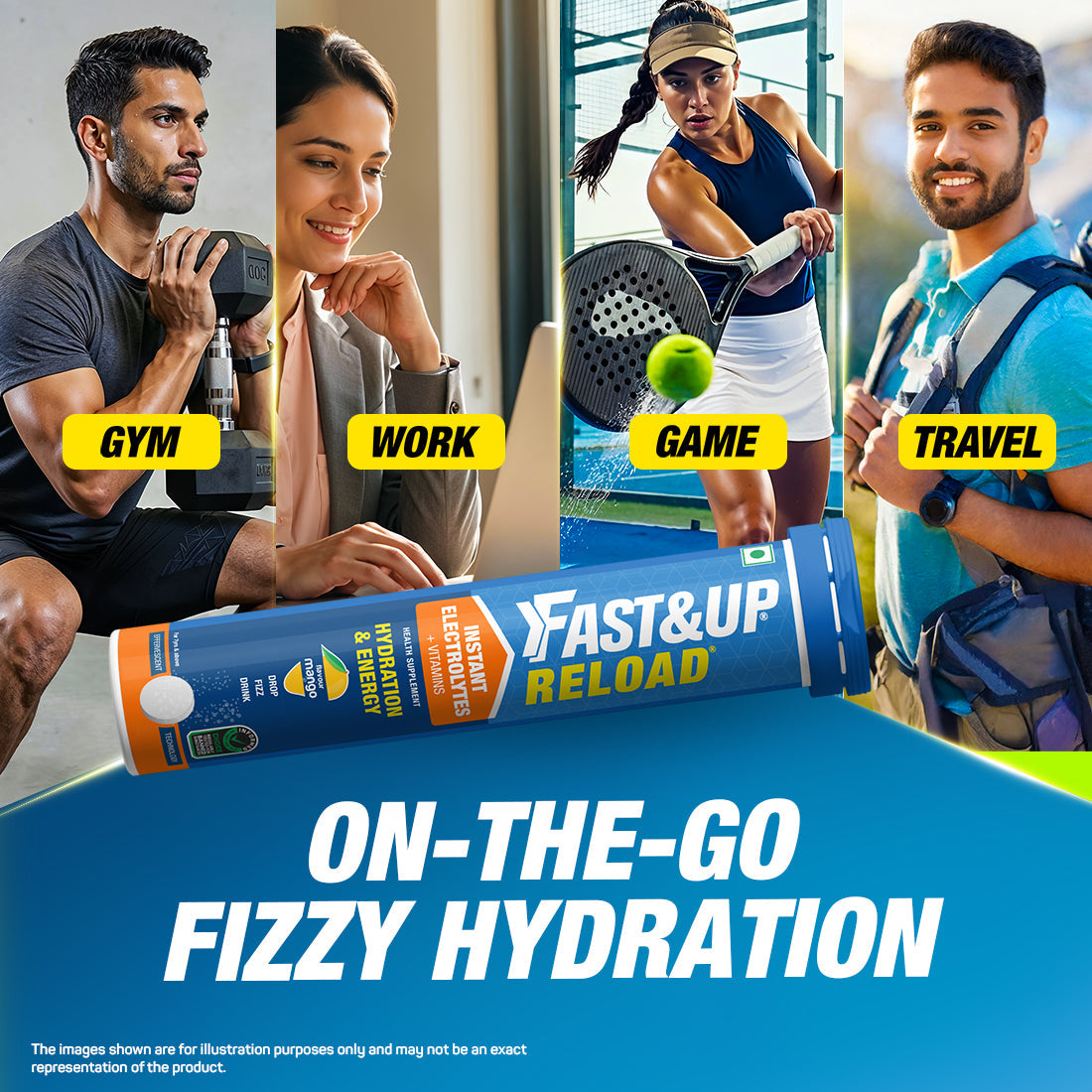 Fast&Up Reload Low Sugar Instant Hydration Drink - Mango