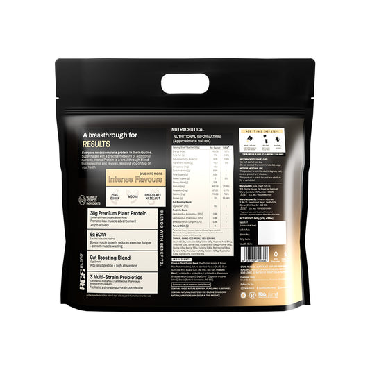 Ace Blend Intense 30G Plant Protein, Muscle Growth & Recovery, No Added Sugar, Kulfi (30 Servings)