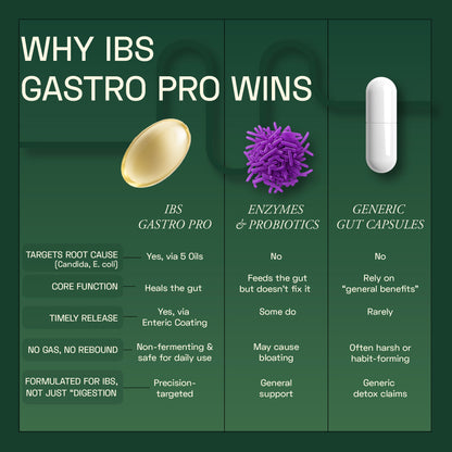 Ace Blend IBS Gastro Pro, With 5 Ayurvedic Gut-Healing Oils, Relieves Bloating & Gas (60 Softgels)
