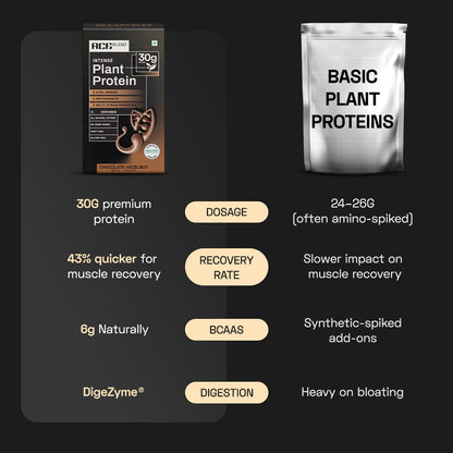 Ace Blend Intense 30G Plant Protein, Muscle Growth, No Added Sugar, Chocolate Hazelnut (5 Servings)