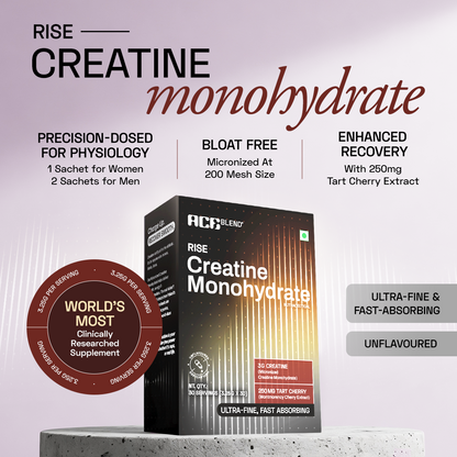 Ace Blend Rise Creatine Monohydrate, Ultra-Fine & Fast Absorbing, Recovery Support (30 Servings)